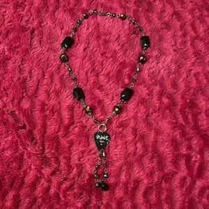 Guitar Pick Elegant Black and Brown Necklace with Pendant Design